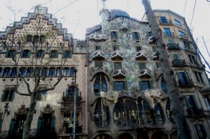 Barcelon budynek projektu Gaudiego
