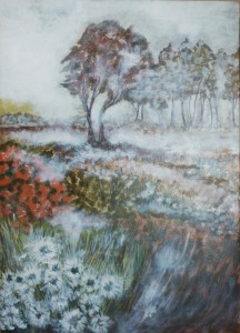 Jolanta Cicińska Pejzaż-14 42x30 cm akryl